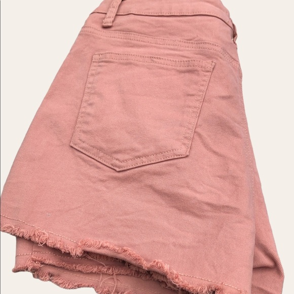Listicle Women’s Shorts Medium Rose Raw Hem Stretch Summer Vacation Casual Beach - Picture 7 of 10